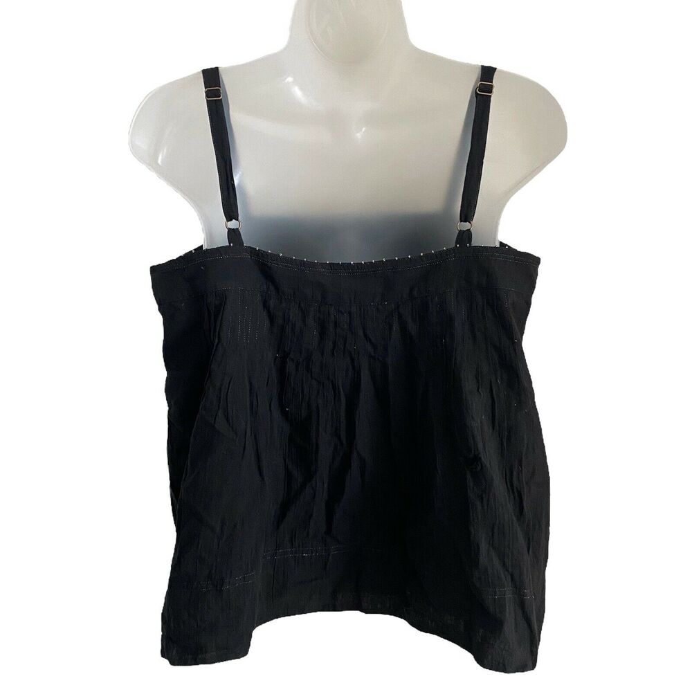 FLAWED Joie = Medium Nalasena Camisole Black Caviar Tank Top NWT HOLE - Picture 6 of 10